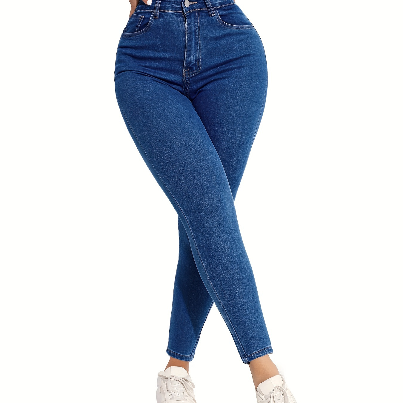 

Jean slim ajusté, poches en biais à haute élasticité, jean serré polyvalent, jean en denim et vêtements pour femmes