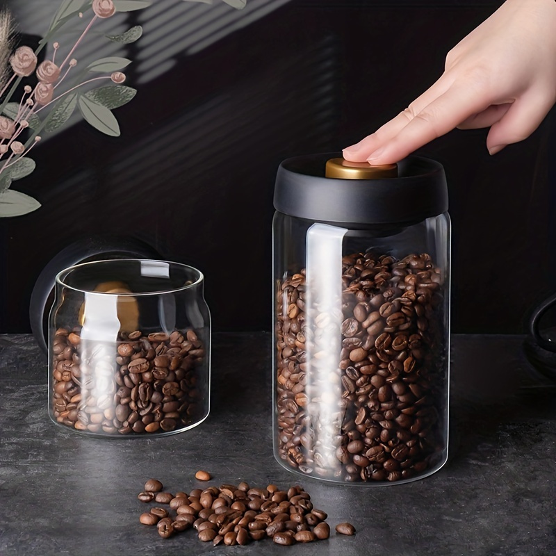 Coffee Bean Storage Canister Sealed Canister Glass Small - Temu