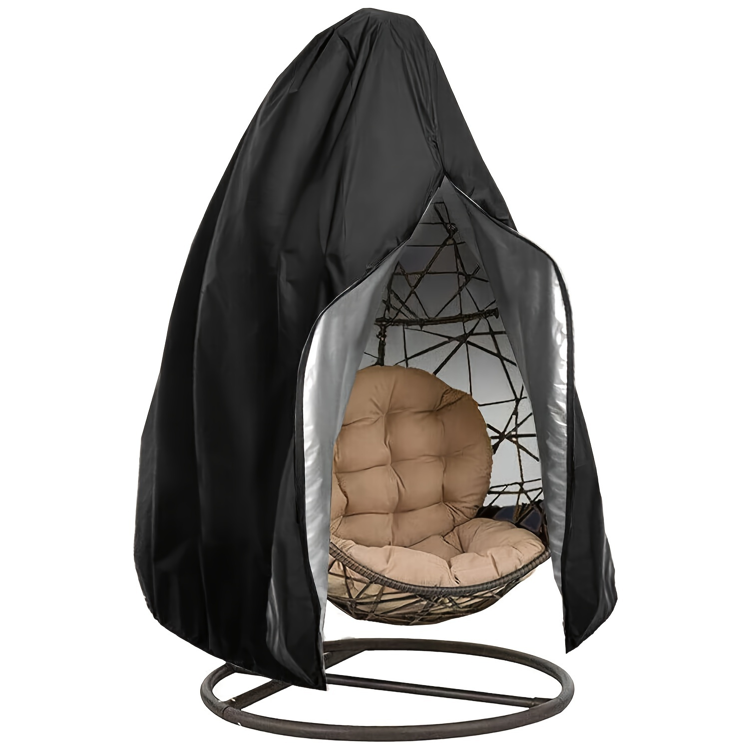 

Housse de protection imperméable et anti-soleil en tissu Oxford 210D pour balançoire en forme d'œuf de jardin extérieur, couverture pour panier suspendu et chaise suspendue dans la cour