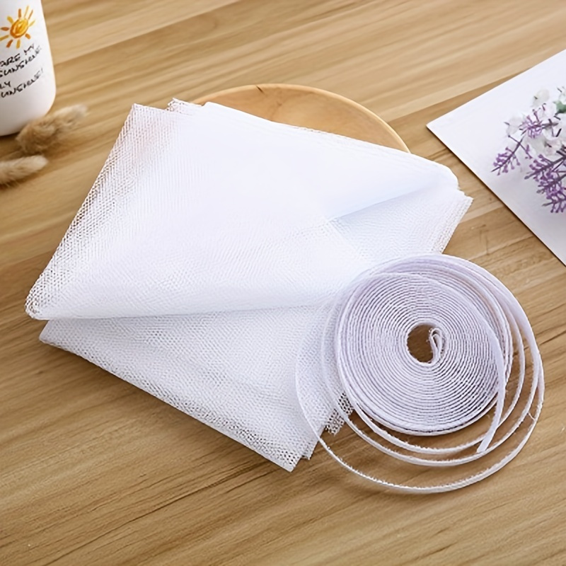 

1 Roll, Window Screen Self-adhesive, Adjustable Mesh Screen, Freely Diy Window Net With Hook & Loop, Quick Installation, White, Keep Bugs Out