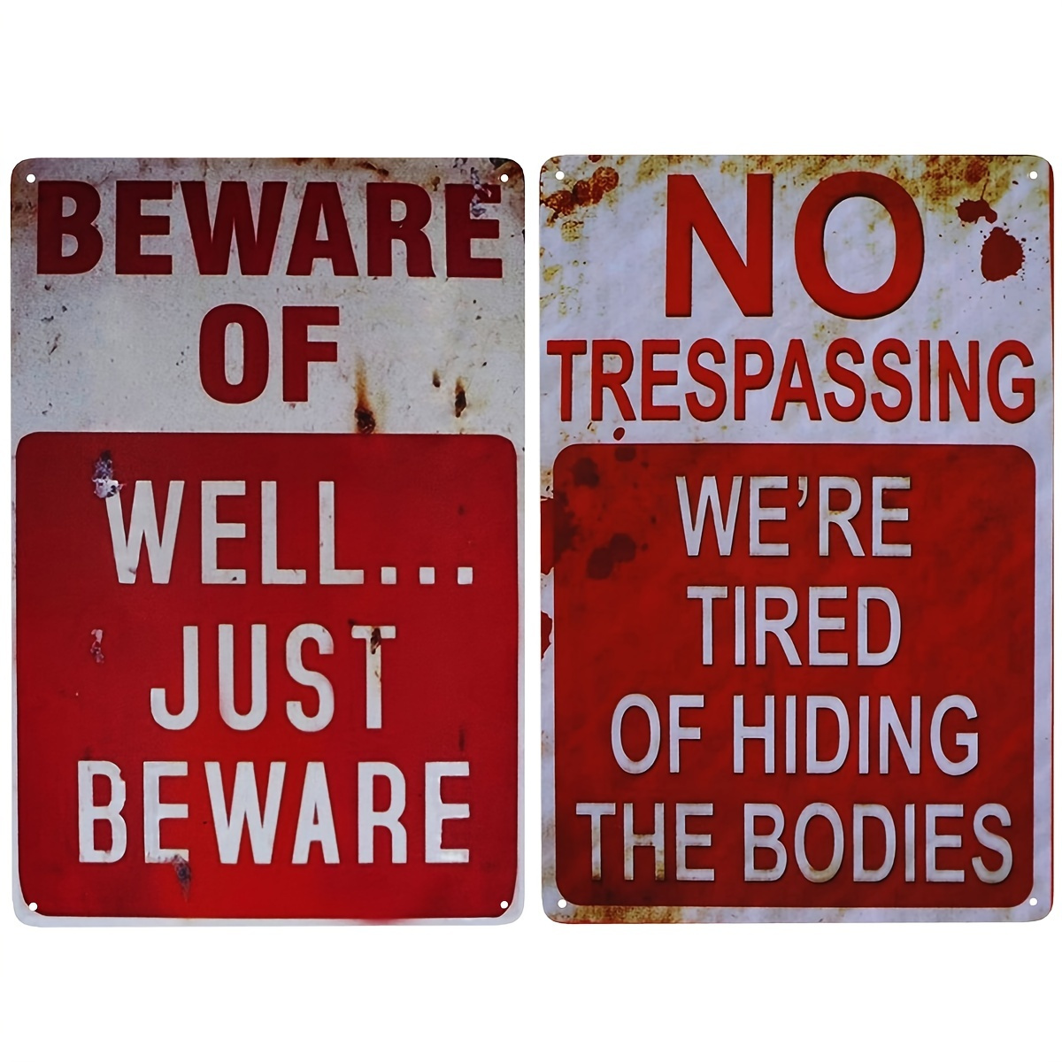 1pc Halloween Decoration Halloween Signs Retro Fashion Chic Funny Metal 