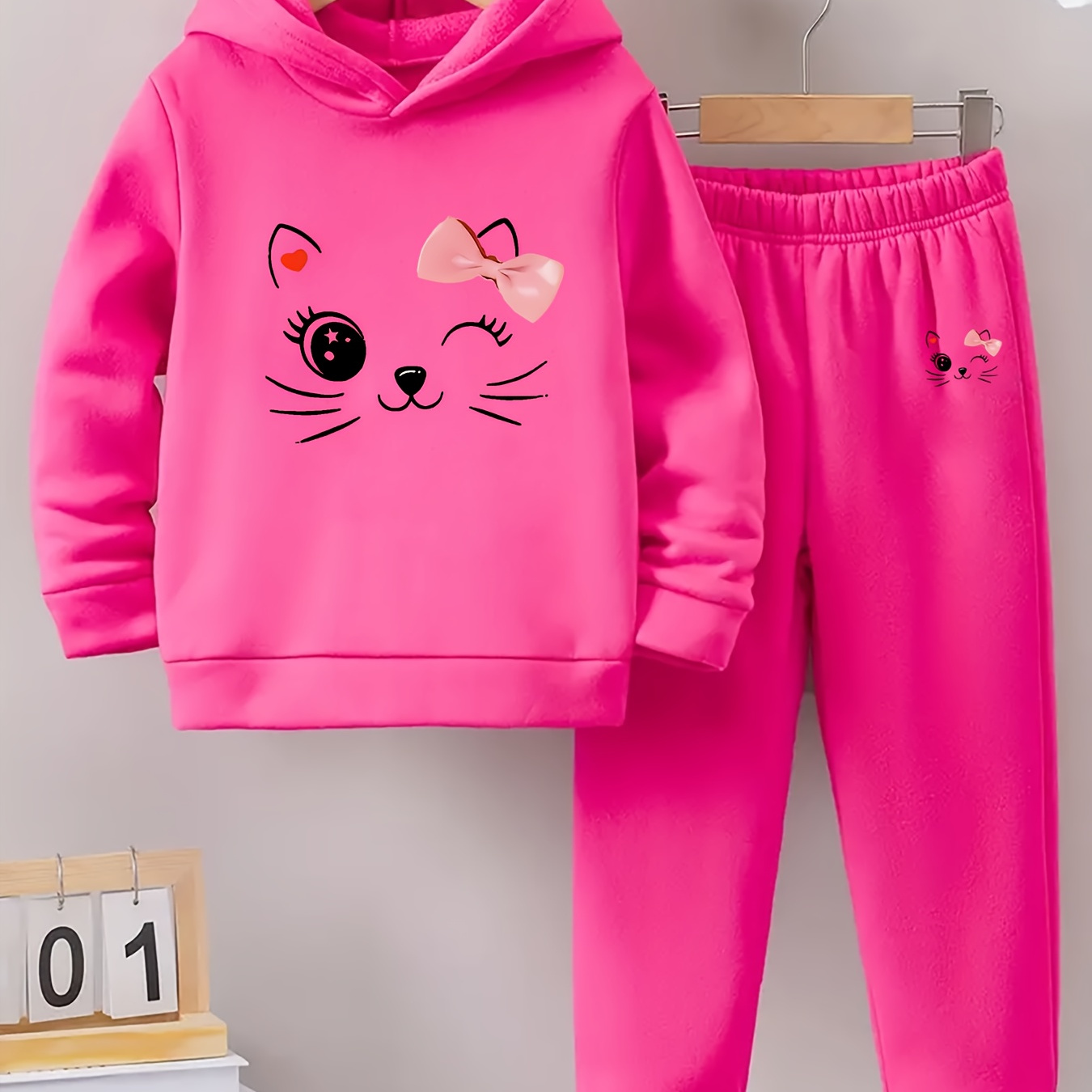 

And Hat Sweater Long Sweatshirt And Pants Set 2pcs, For