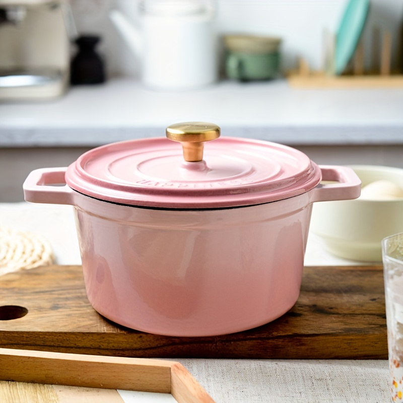 1pc Multifunctional Enameled Dutch Oven Pot With Lid 7 8 7 - Temu