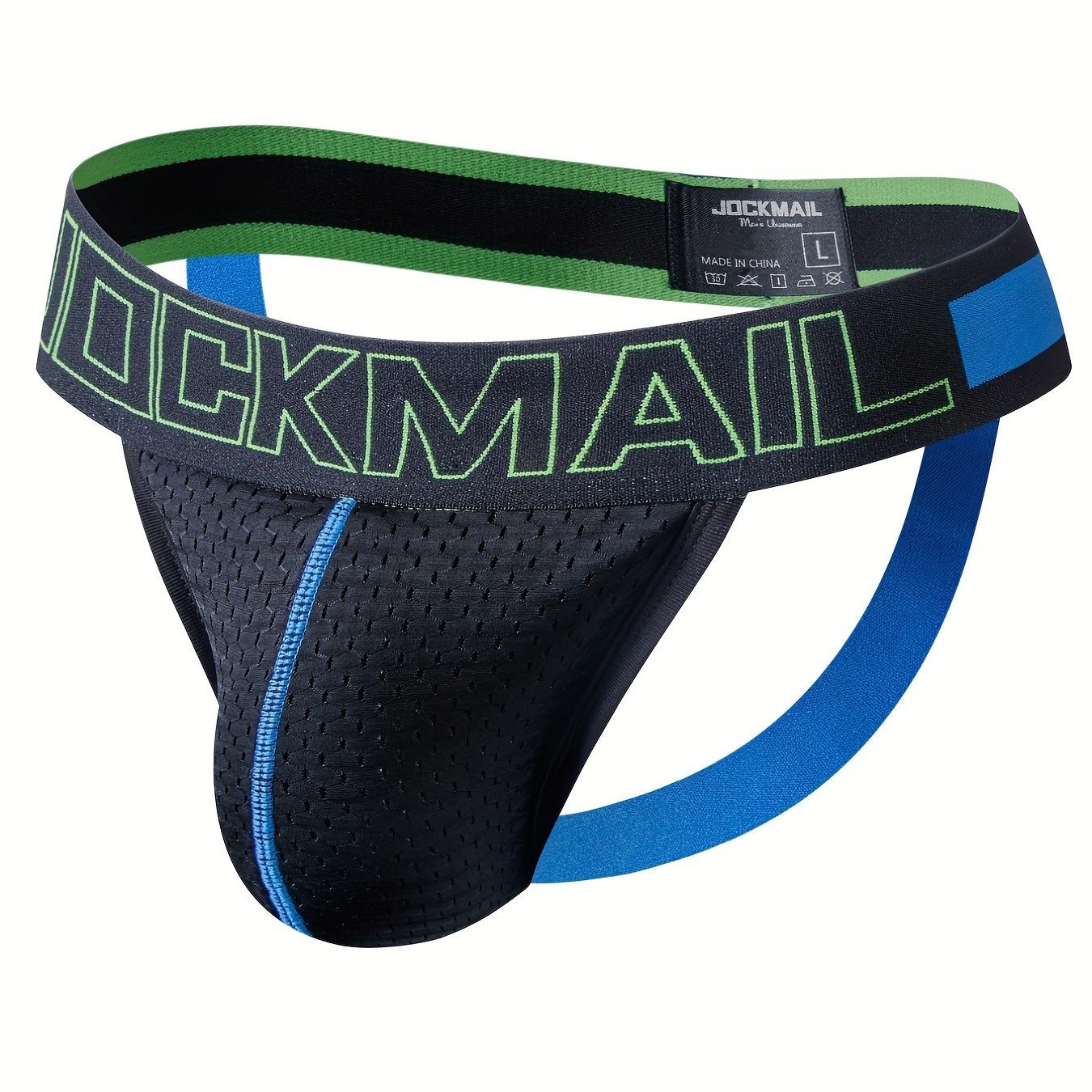 Men's Cotton Breathable Jockstrap Underwear - Letter Pattern, Backless Brief Thong