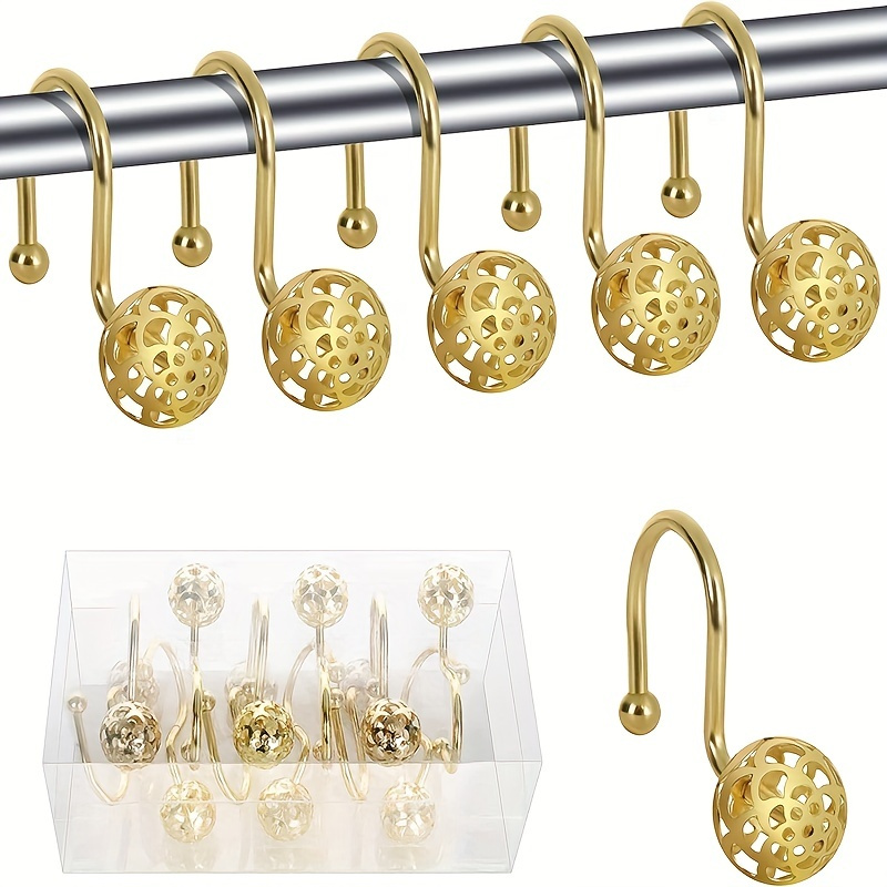 Gold Shower Curtain Hooks - Temu Canada