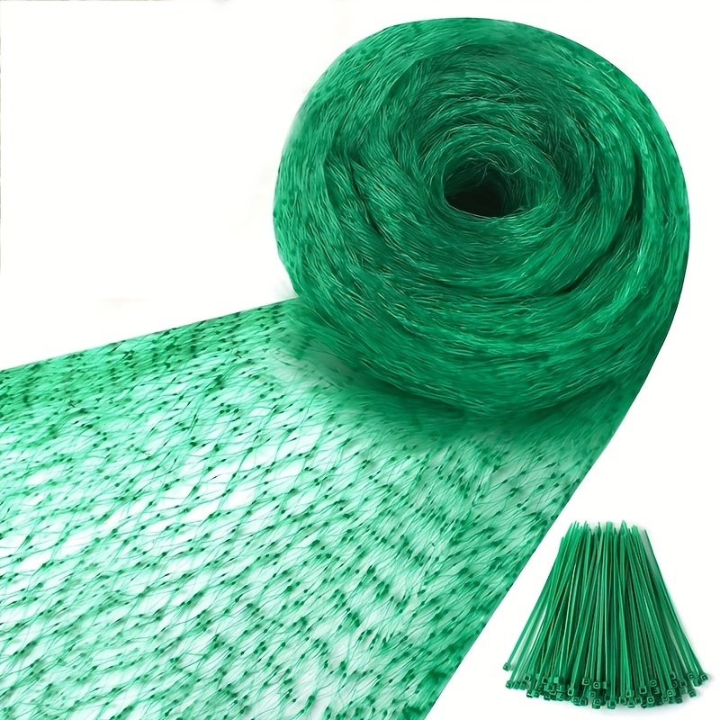 

4*20m/13.12*65.62ft Anti-bird Net, Green Anti-bird Net, Protect Fruits And Vegetables To Prevent Bird Invasion, Dimple Installation, Portable, 1pc