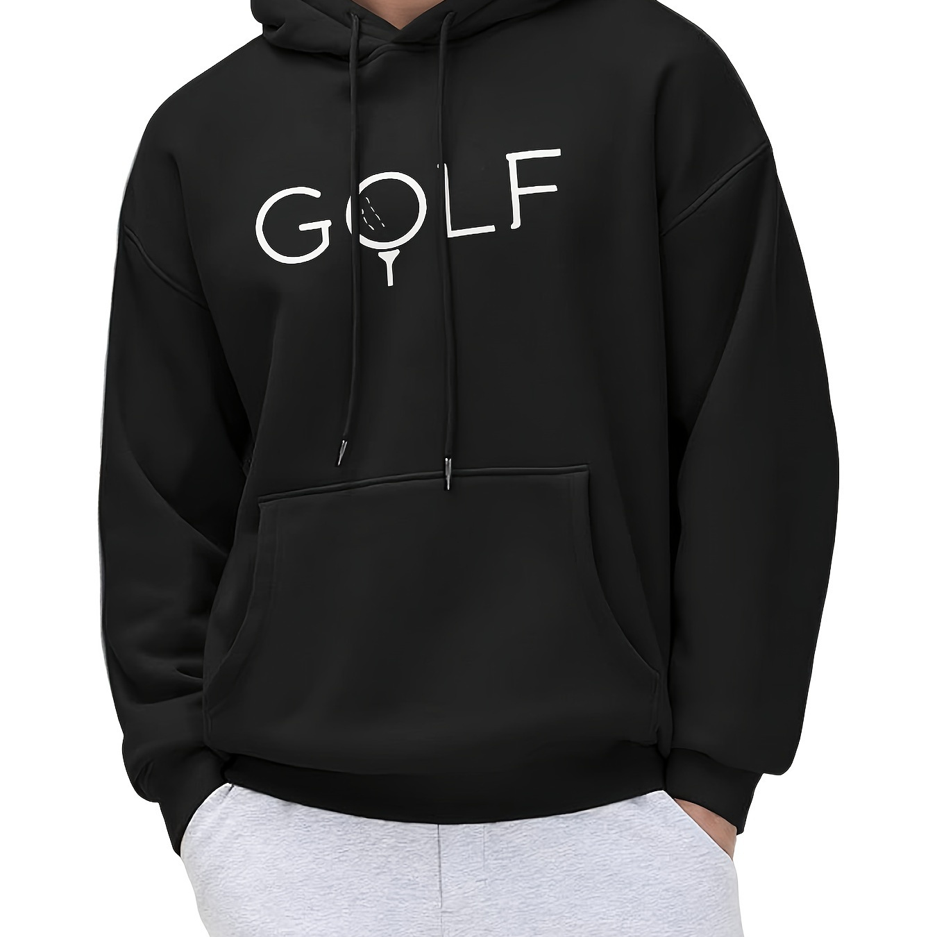 

Golf Print Heavy Blend Hooded Sweatshirt With Kangaroo Pocket Streetwear For Winter Fall Gift For Man