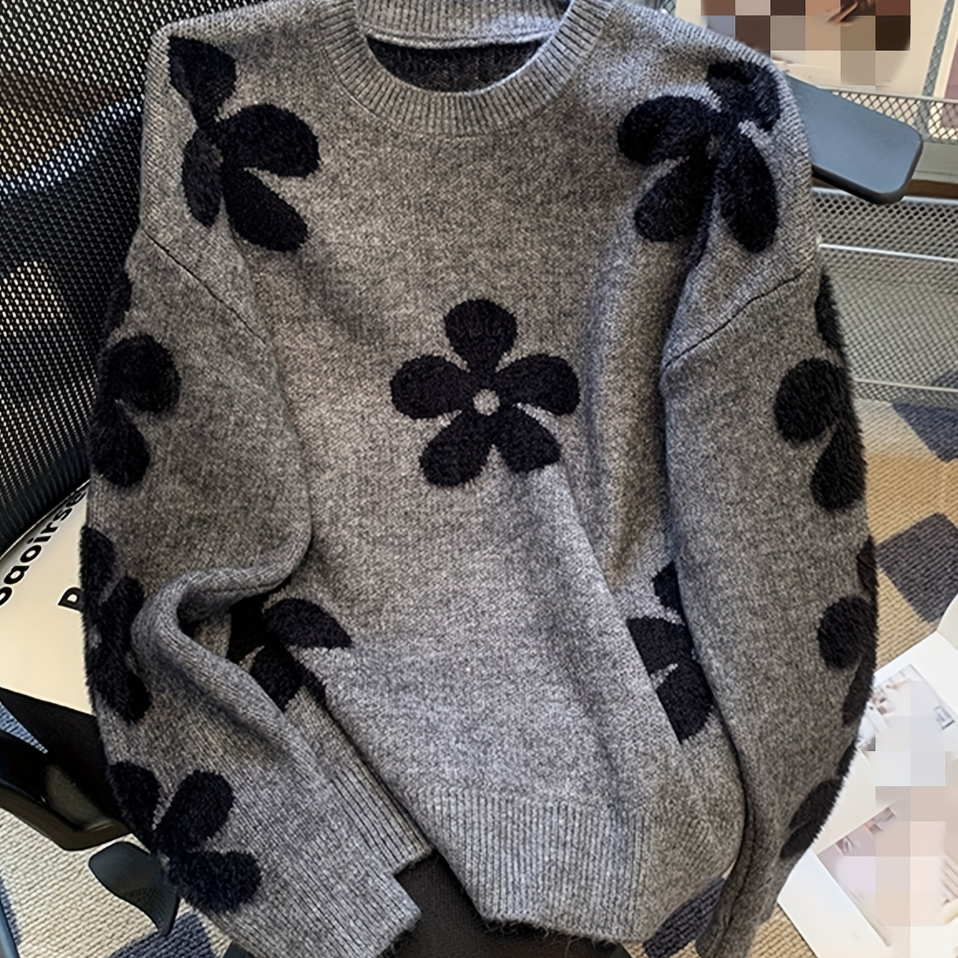 

Pattern Knitted , Long Pullover For Fall & , Women's Clothing