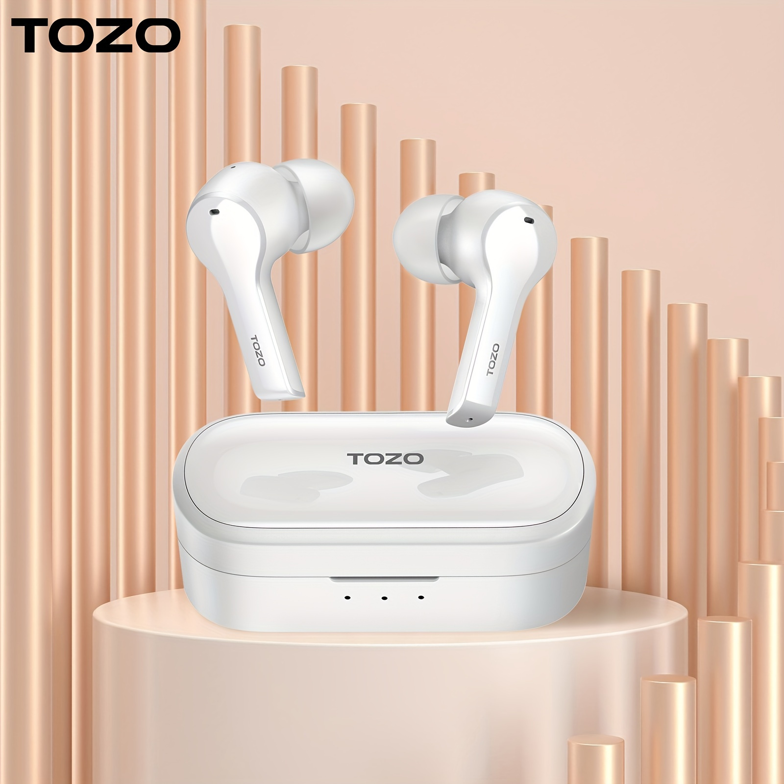 TOZO T9 Auriculares Inalambricos, Cascos Inalambricos Bluetooth Llamadas  nítidas con 4 Mic, Auriculares Inalambricos Bluetooth 5.3 Reducción del  Ruido De Las Llamadas, Sonido Personalizado : : Electrónica
