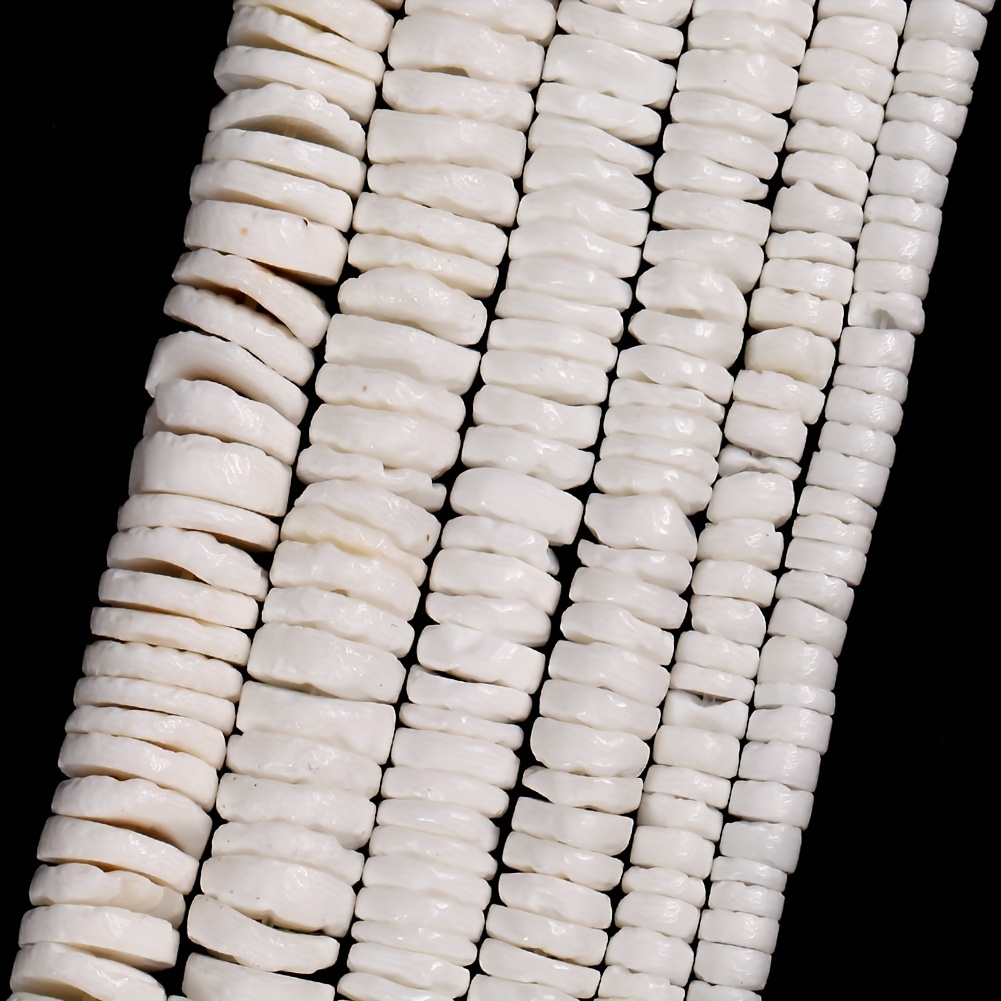 

Natural Shell Beads Medium Hole White Shell Flat Beads Loose Beads Slice For Diy Jewelry Making Bracelet Necklace Crafts 4mm-8mm