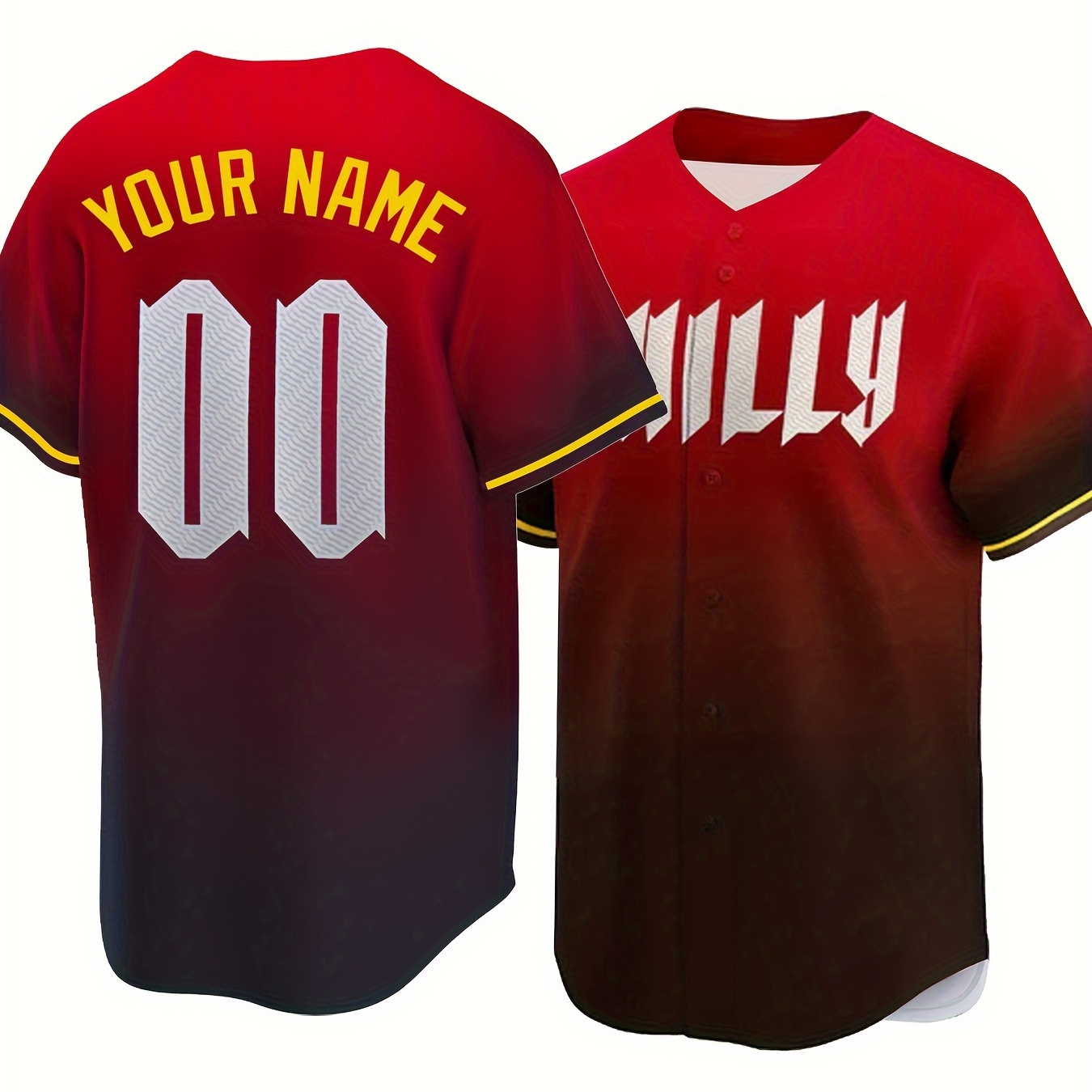 

[top-] Jersey - Personalize & , Embroidered V-, Polyester, For & , S-3xl