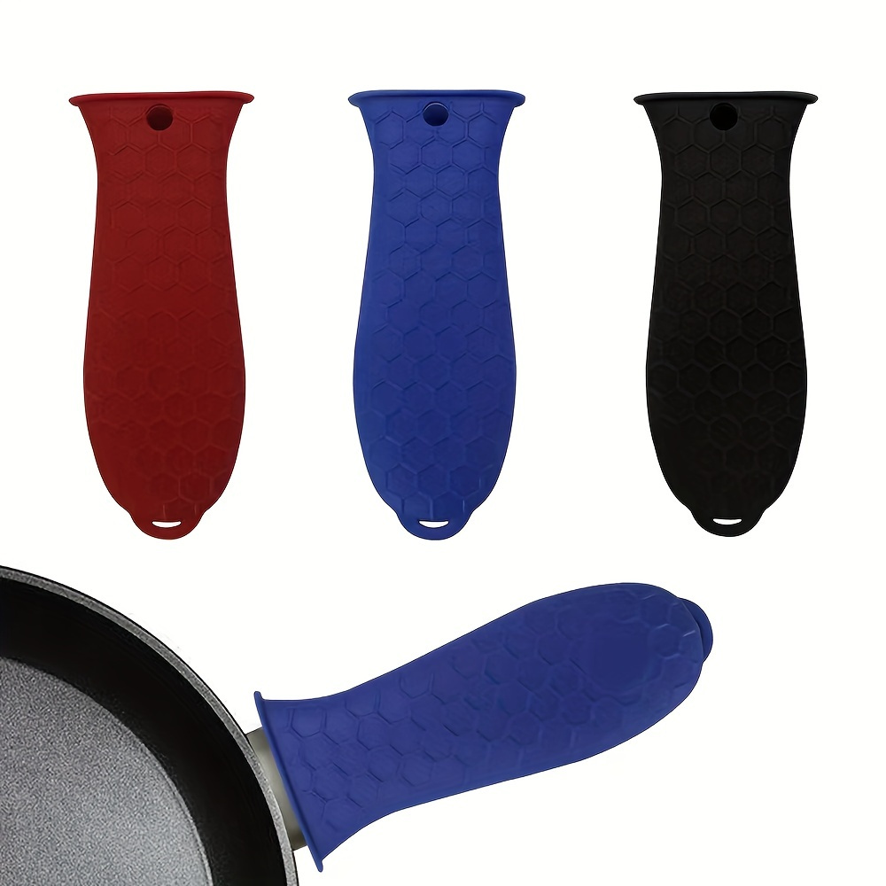 2/4/8pcs Silicone Pan Handle Small Heat Insulation Cover Oven