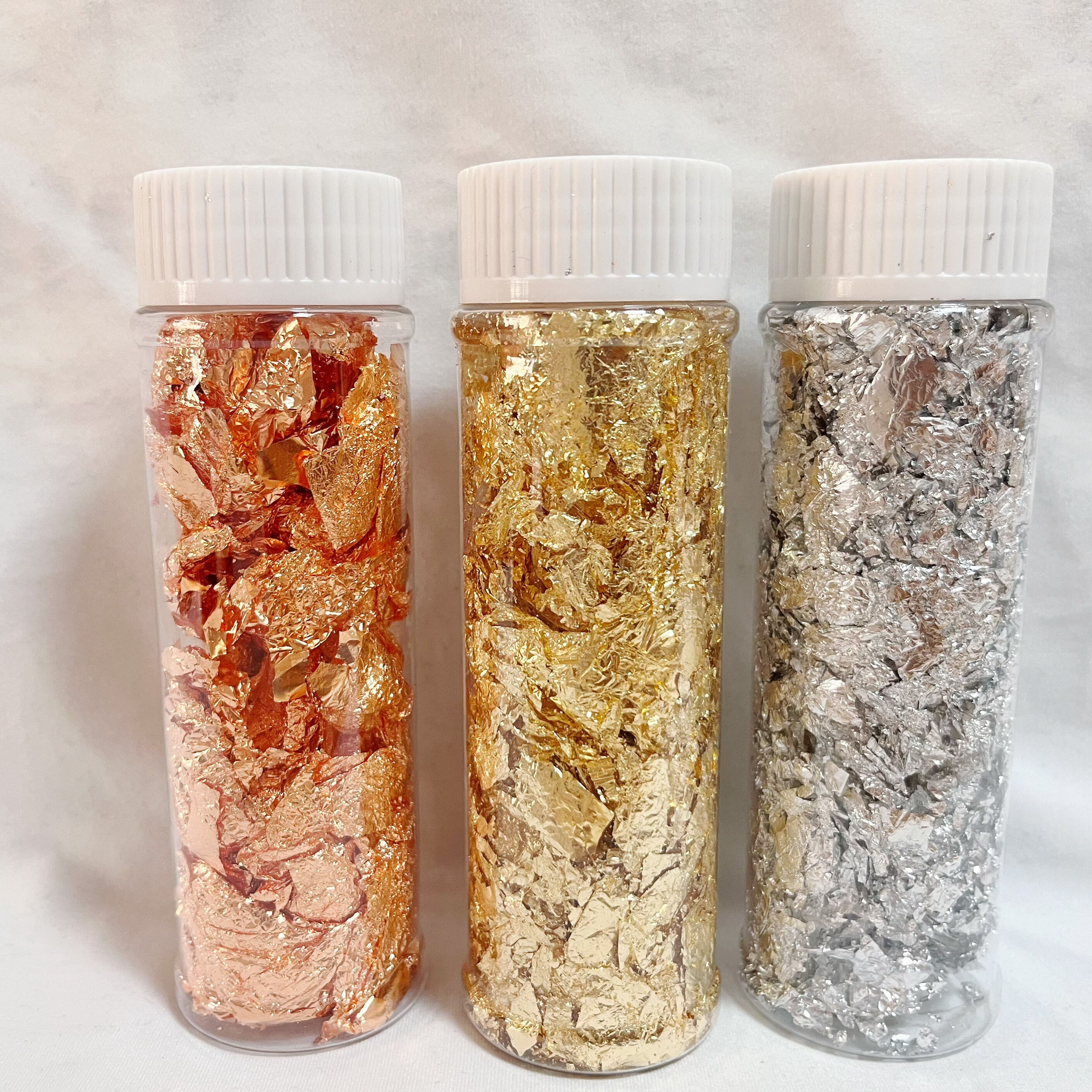 

2g Luxe Golden & Silvery Foil Flakes For Diy Candles, Nail Art & Crafts - Versatile Decorative Metallic Sheets