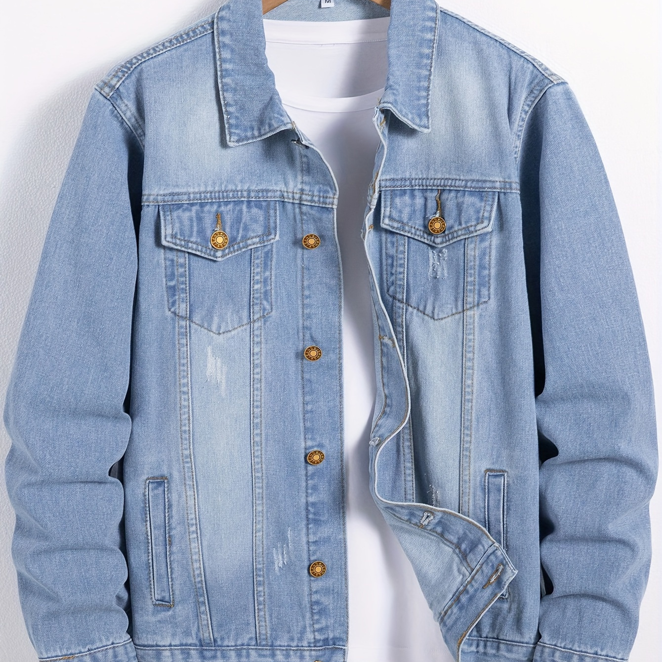 

Men's Multi Pocket Denim Jacket, Casual Street Style Jacket