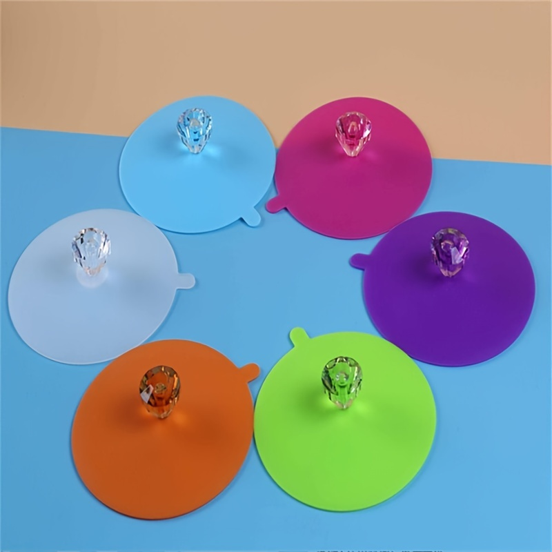  Drink Cup Lids, IPHOX Creative Diamond Mug Cover [Set