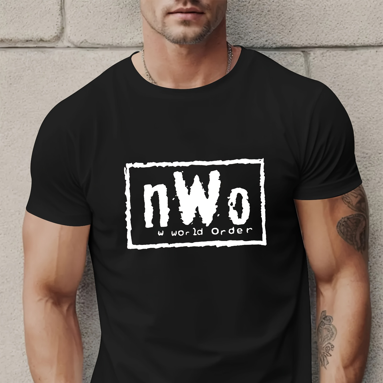 

Creative Simple Pattern Printed Men's Casual Trendy Fashion Crew Neck T-shirt
