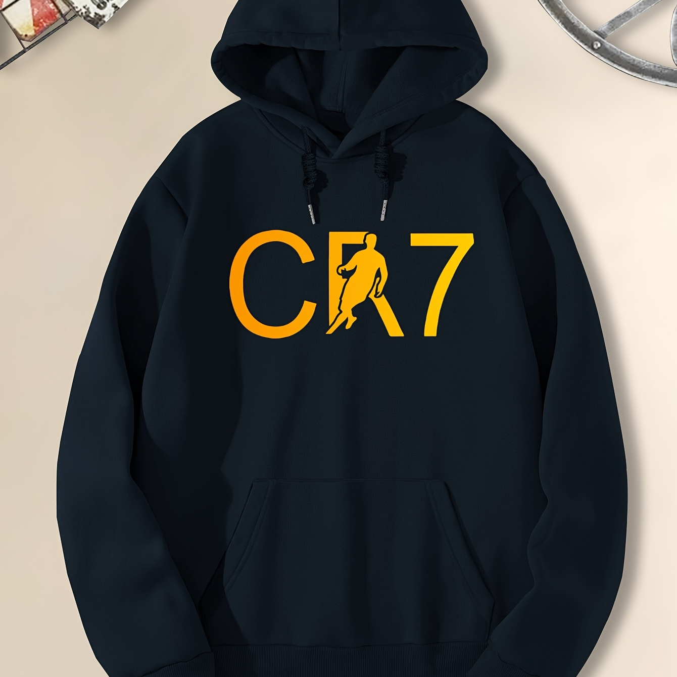 

1pc Cr7 - Hooded Sweatshirt , , Fit - Long Top