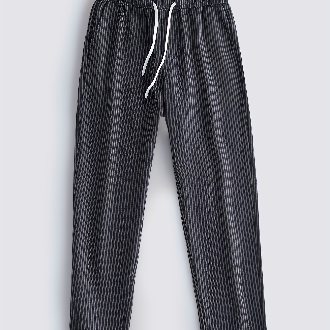 

Striped Loose Fit Sweatpants, Men's Casual Drawstring Pants For Spring Summer