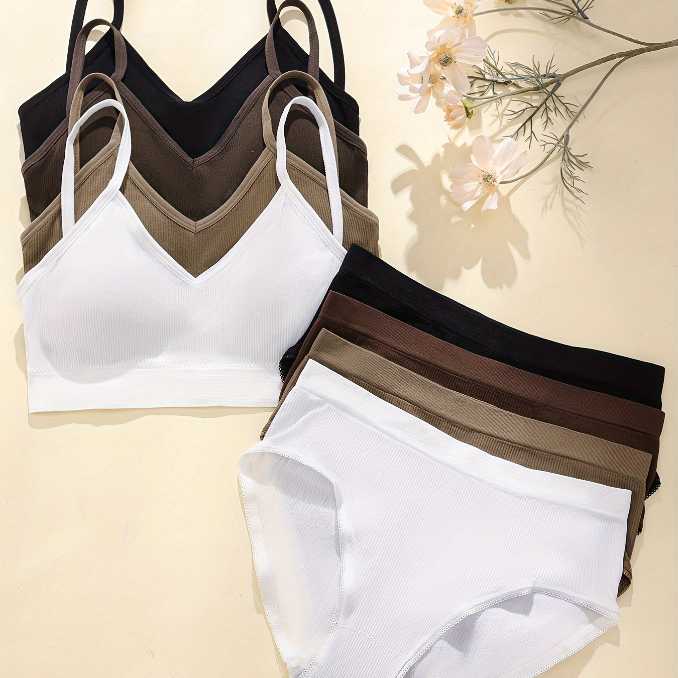 

Four- Casual And Comfortable Bra Set