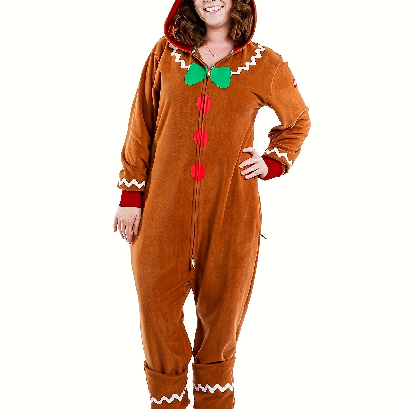 

Women's Hooded One- , Polyester , , For Christmas Outfit