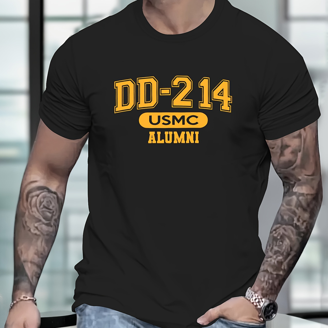 

Dd-214 Alumni Print Tee Shirt, Tees For Men, Casual Short Sleeve T-shirt For Summer