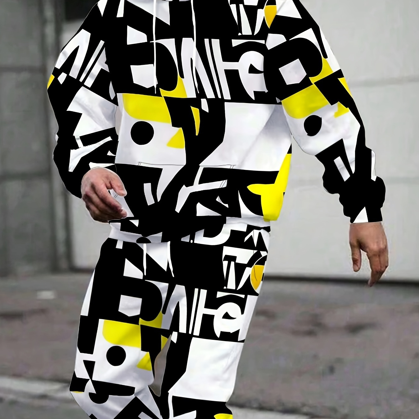 

Letter 3d Print Hooded Sweatshirt And 2pcs Set, For /fall, Cloth