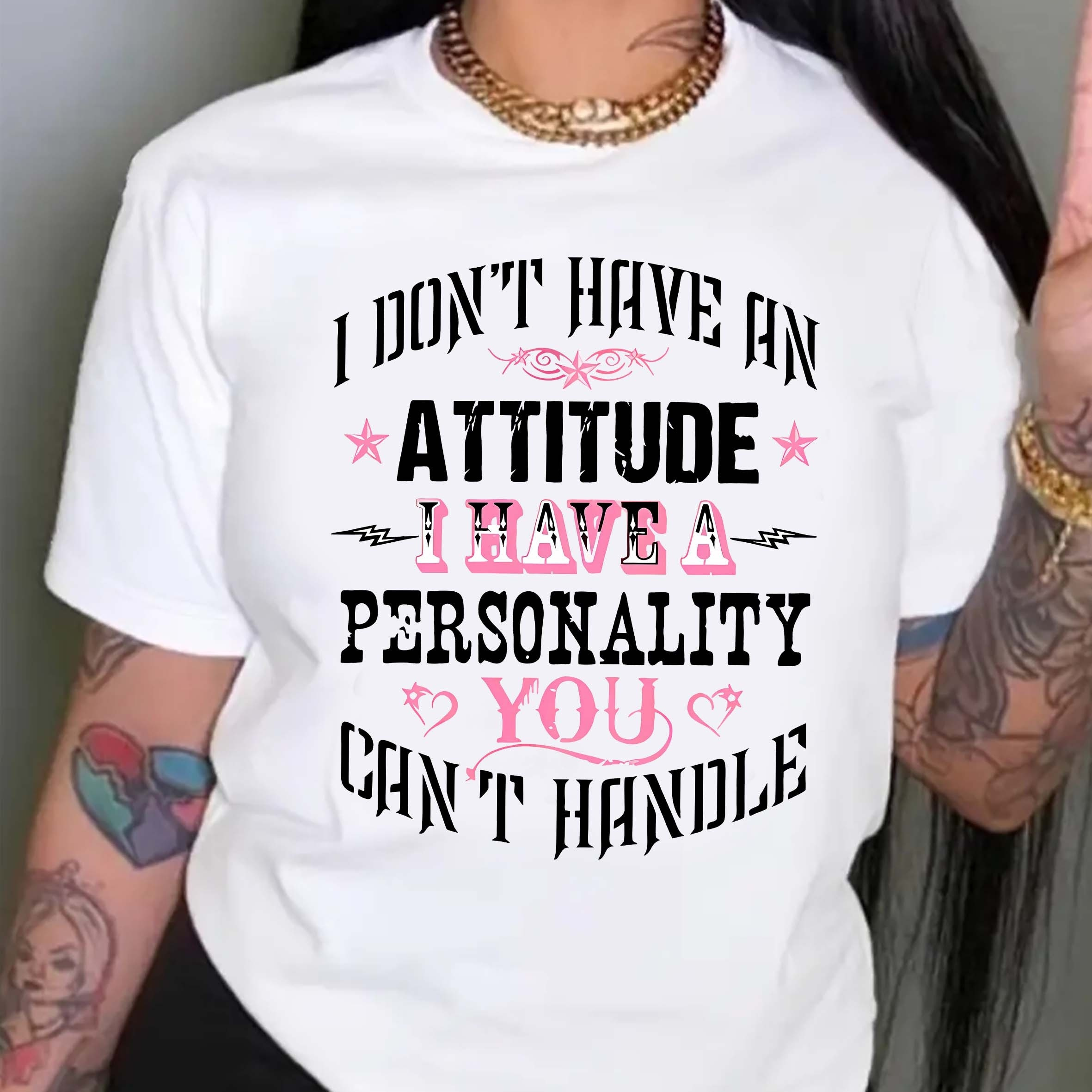 

Letter Print Crew Neck T-shirt, Casual Short Sleeve Top For Spring & Summer, Women's Clothing