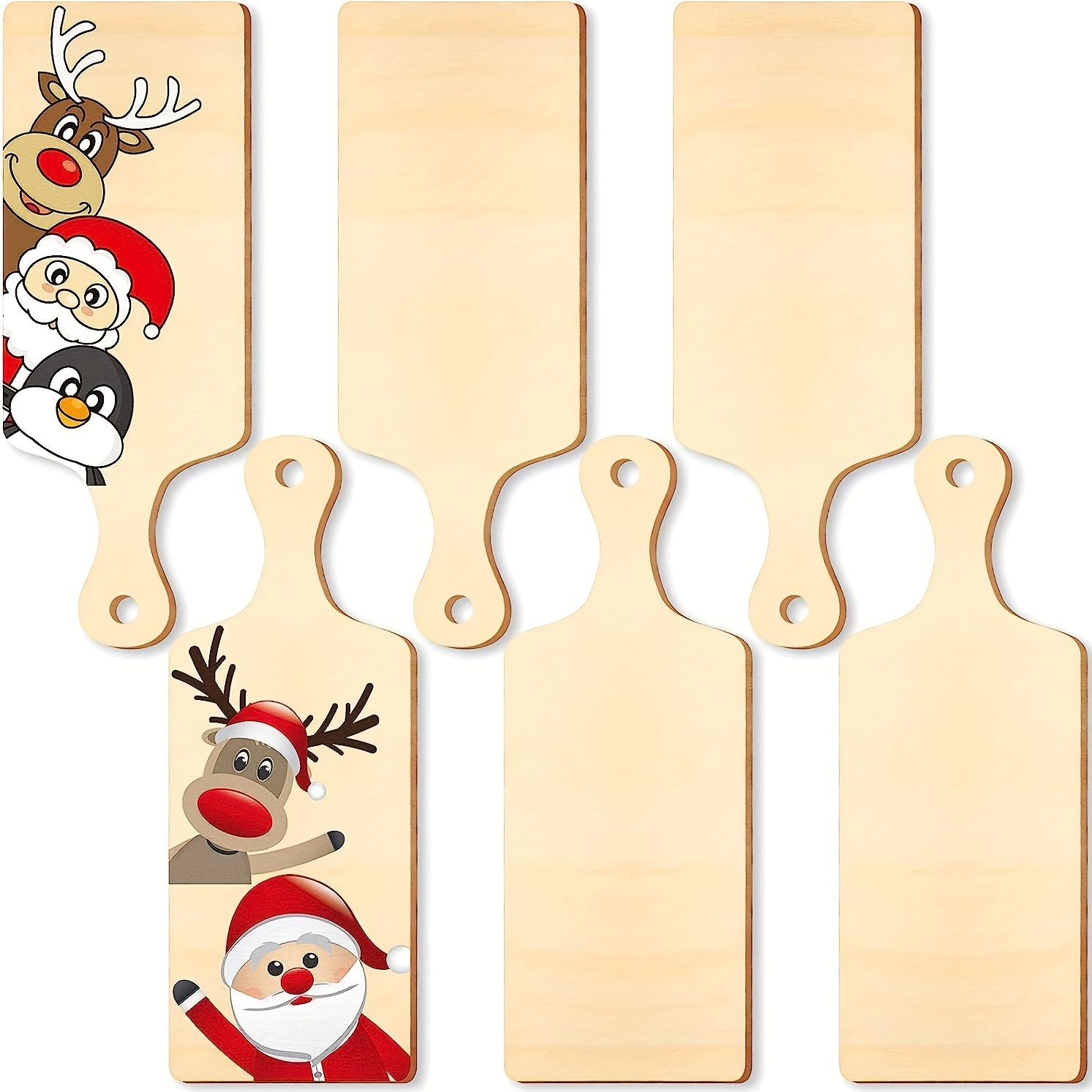 Marsui 12 Pieces Mini Wooden Cutting Board with Handle Valentine's Day  Small Chopping Board Craft Wooden Paddle Board for DIY Kitchen Home  Decor(9.4 x