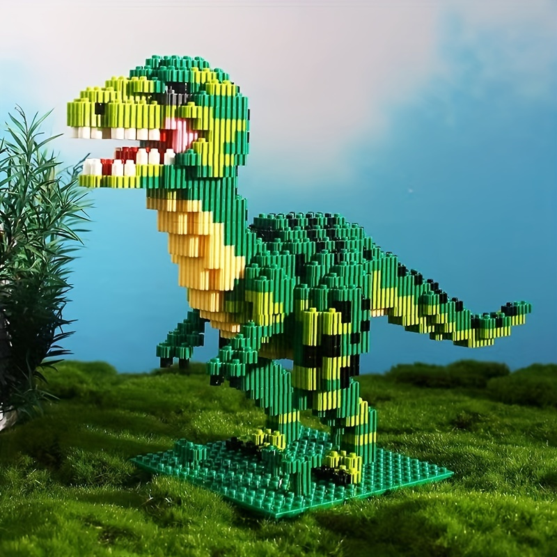 

Jurassic Dinosaur Mini Building Blocks, Tyrannosaurus Rex Velociraptor Connection Micro Bricks Figure Toy For Kids
