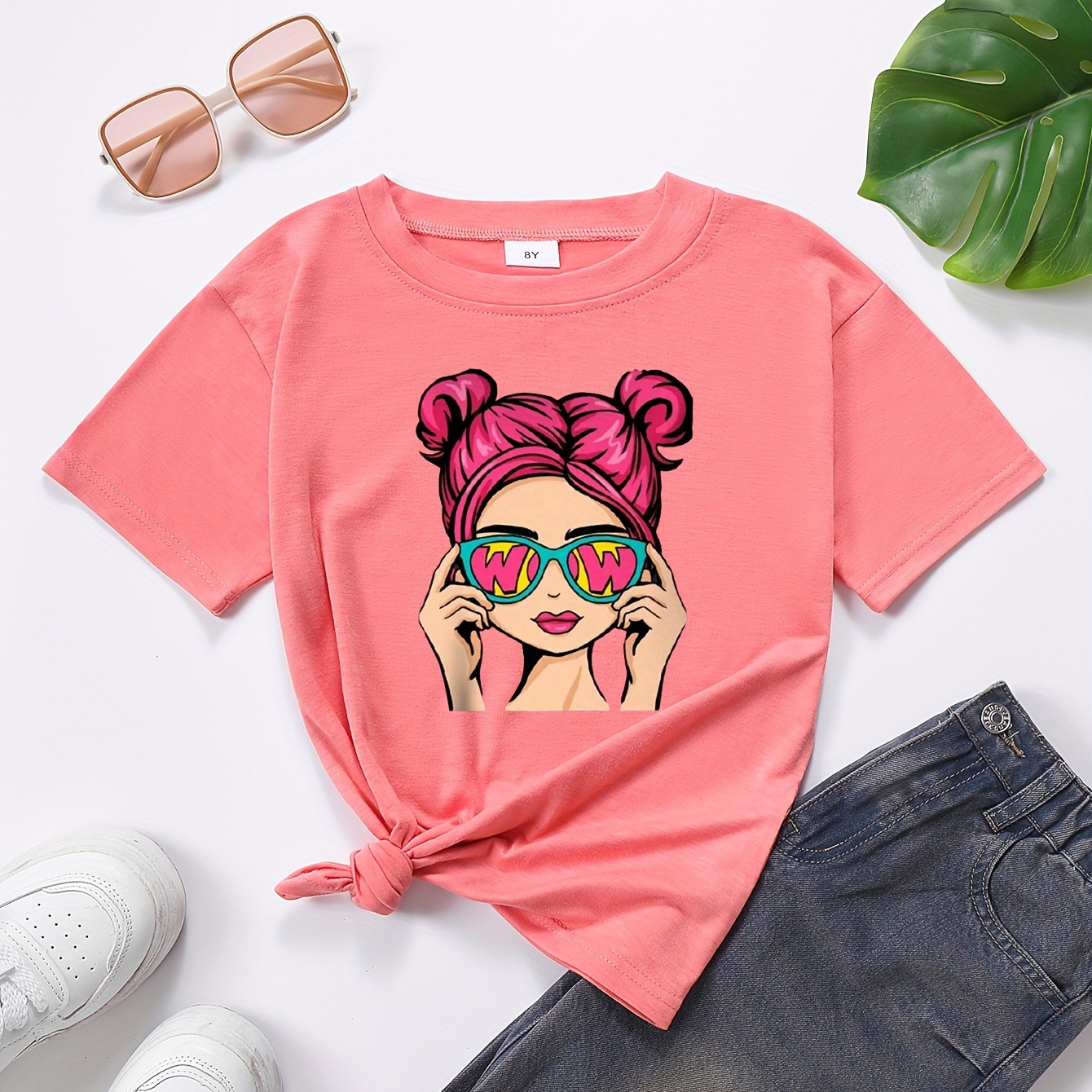 

Cool Girl Graphic Short Sleeve T-shirt Casual Comfy Tees For Girls Summer Gift