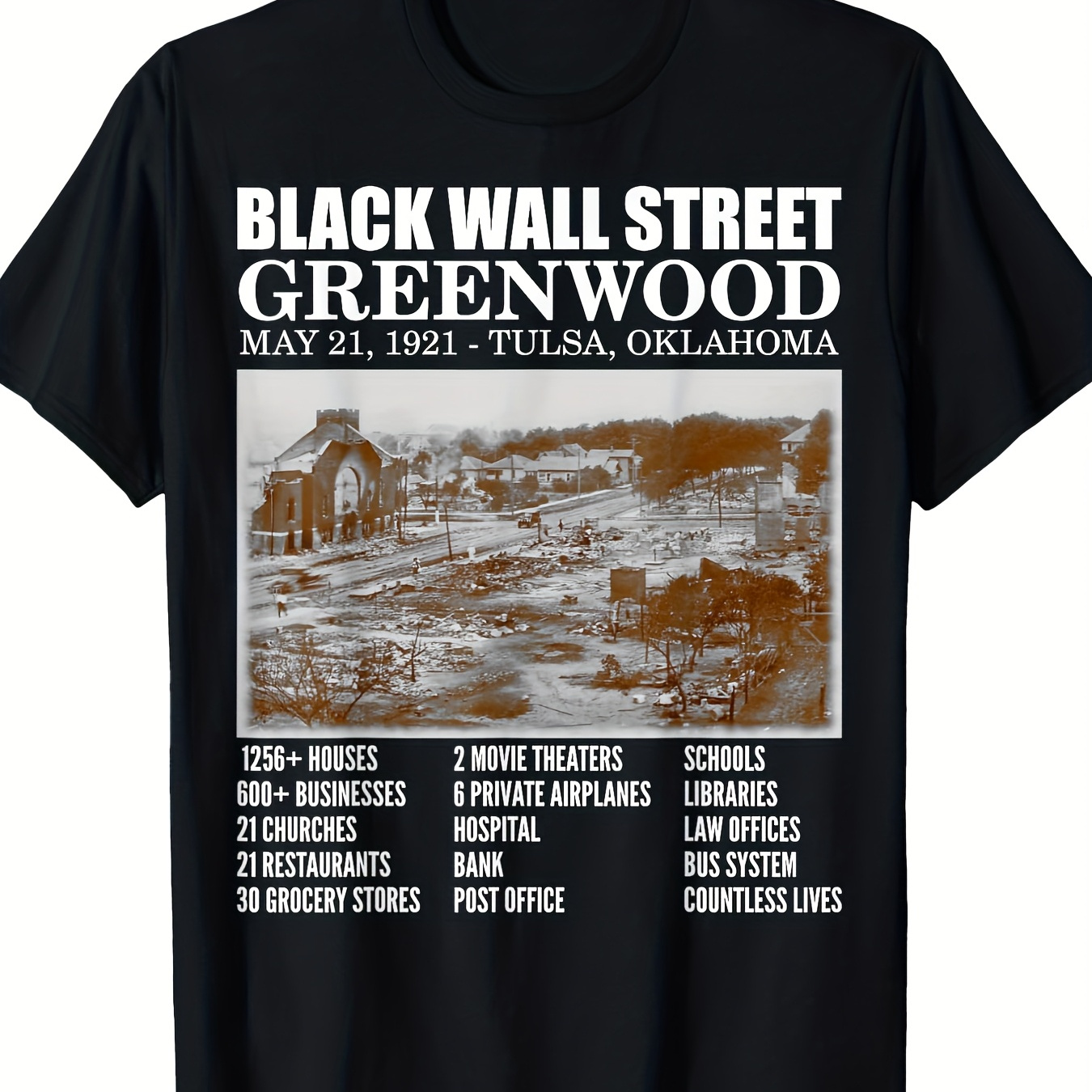 

Black , Vintage History Photos T-shirt-100%cotton-220g