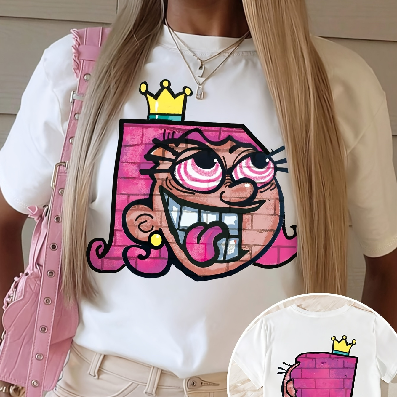 180g T-shirt, Ladies Short Sleeve T-shirt, Printing Trend, Soft And Comfortable Skin-friendly, Refreshing And Simple, Stylish Pullover, Y2K Quirky Retro