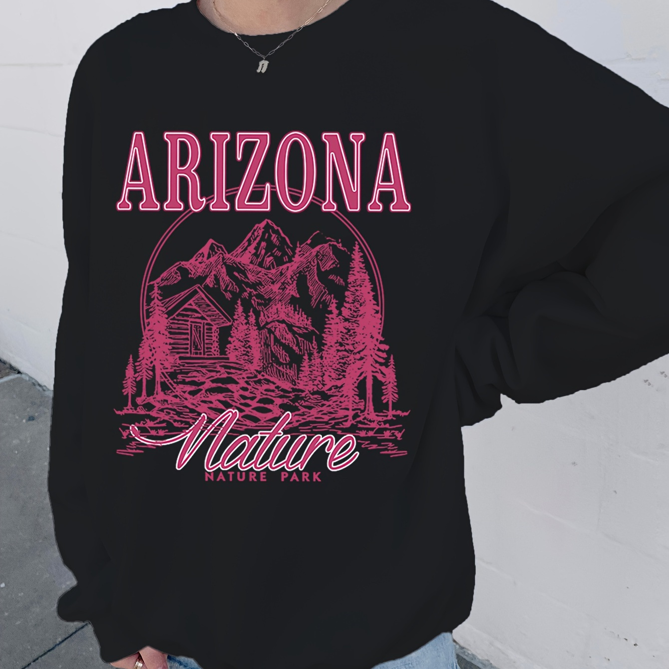 

arizona Nature" Graphic Girl' And Cozy Sweatshirt, Casual Long Sleeve Pullover Sweatshirt Tops