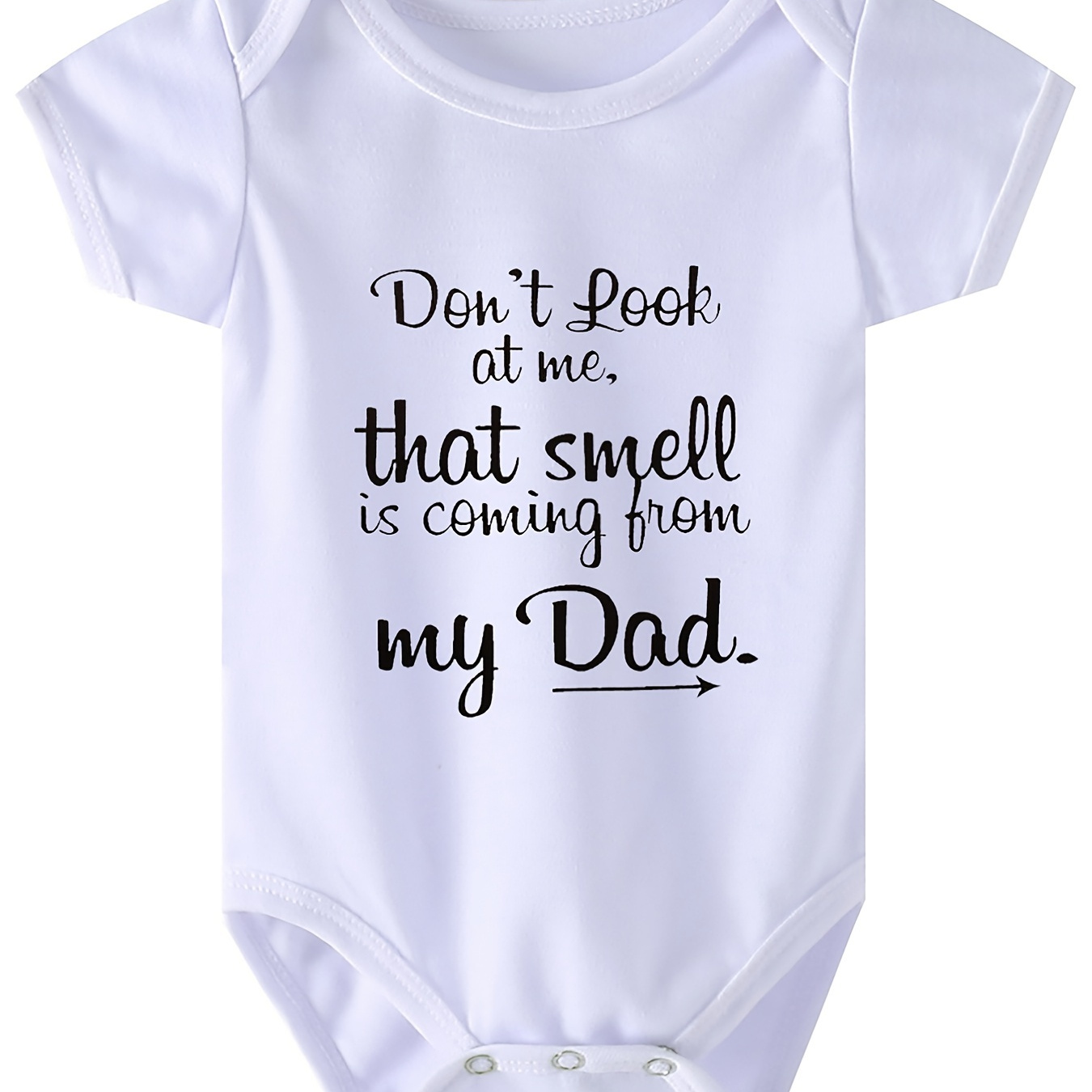 

Girls Cute Letter Print Short Sleeve Onesie Clothes ''don't Look At Me'' Pregnancy Announcement Romper