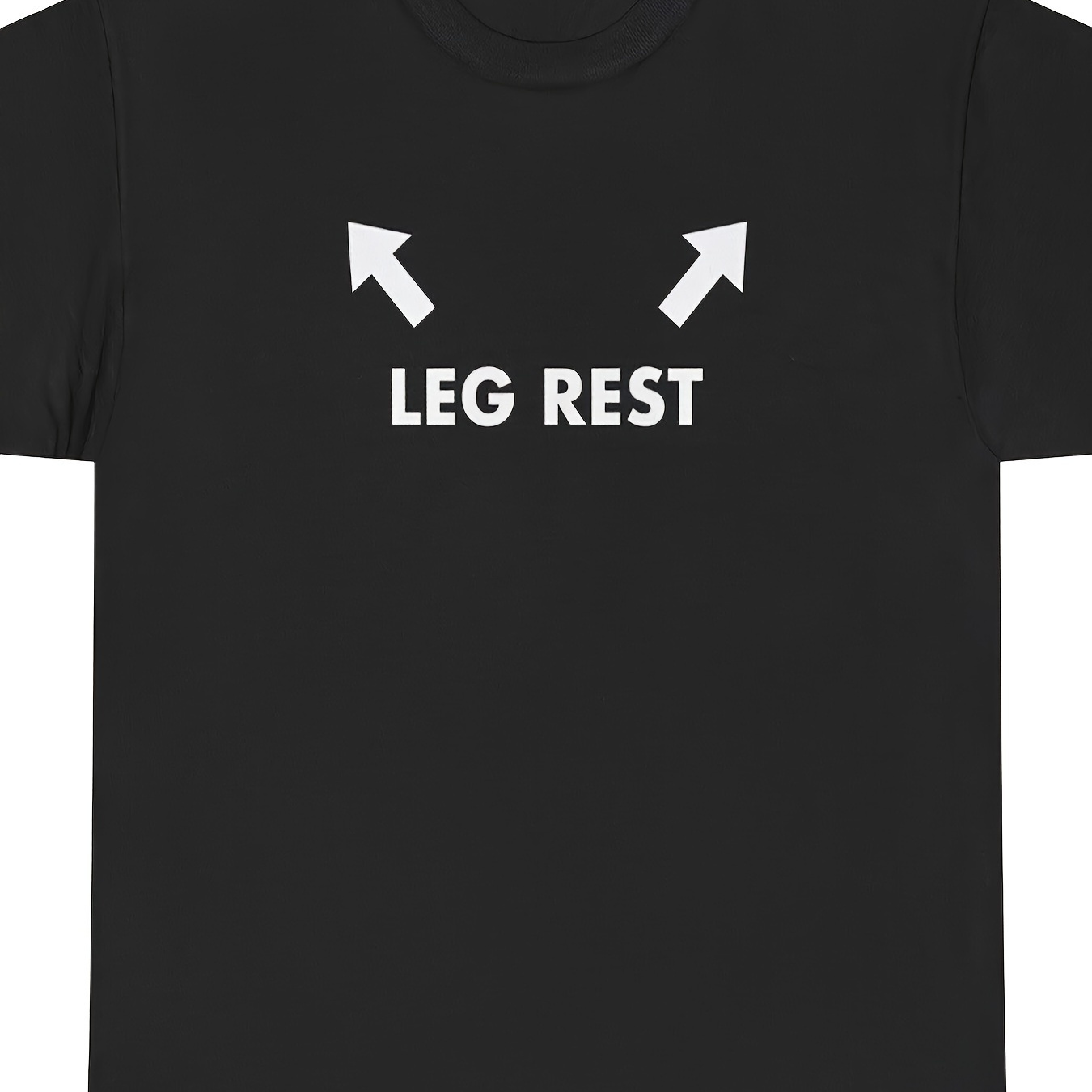 

Leg Rests Arrow T-shirt Funny Joke Silly Meme Gift Tee Soft And Comfortable Round Neck - 220g