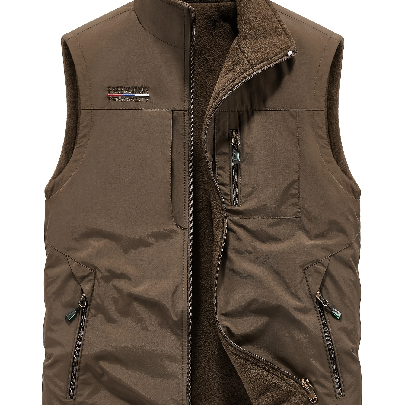 

Men's Casual Zip Up Vest, Men's Sleeveless Jacket For Outdoor