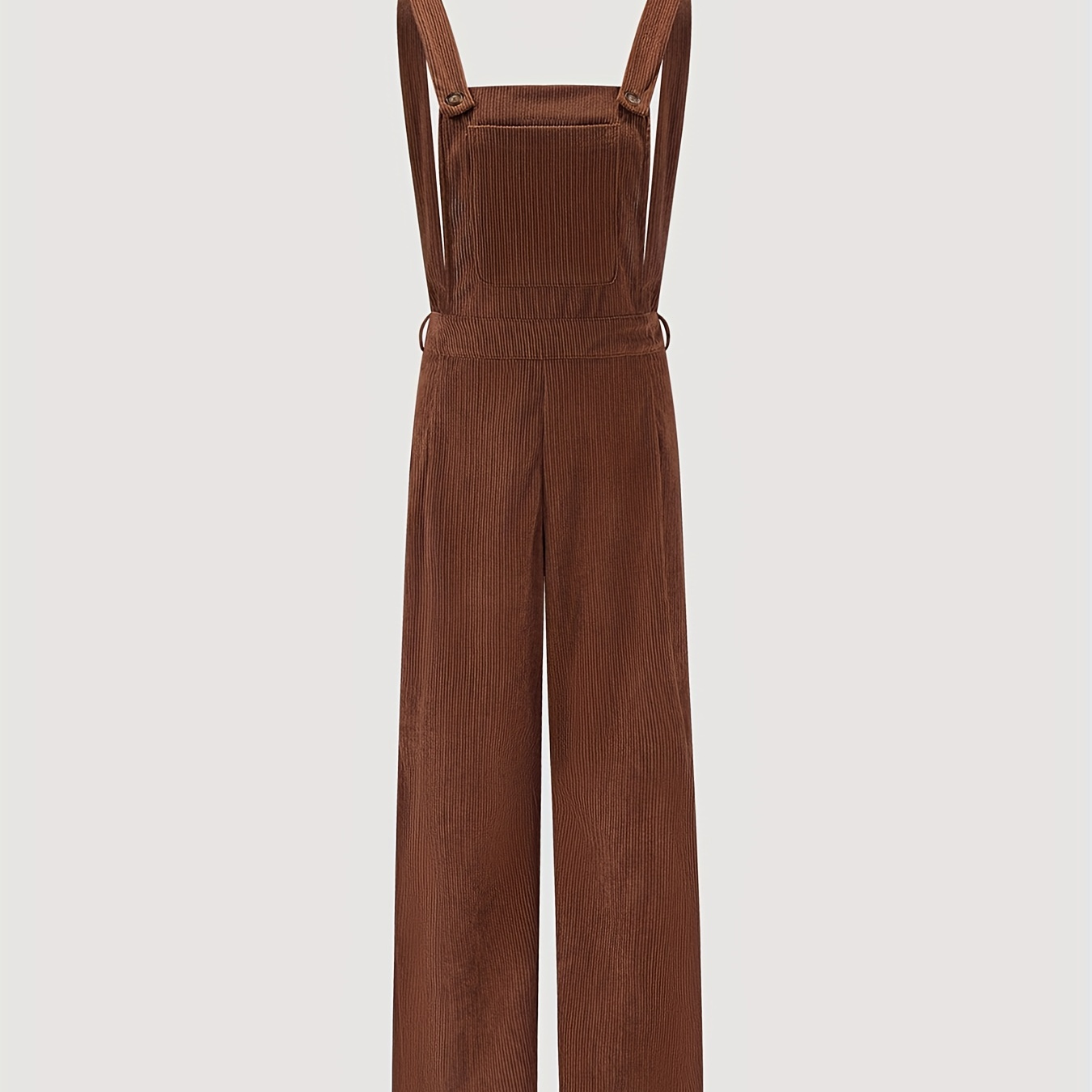 Solid Patched Pocket Overall Jumpsuit Casual Overall Temu