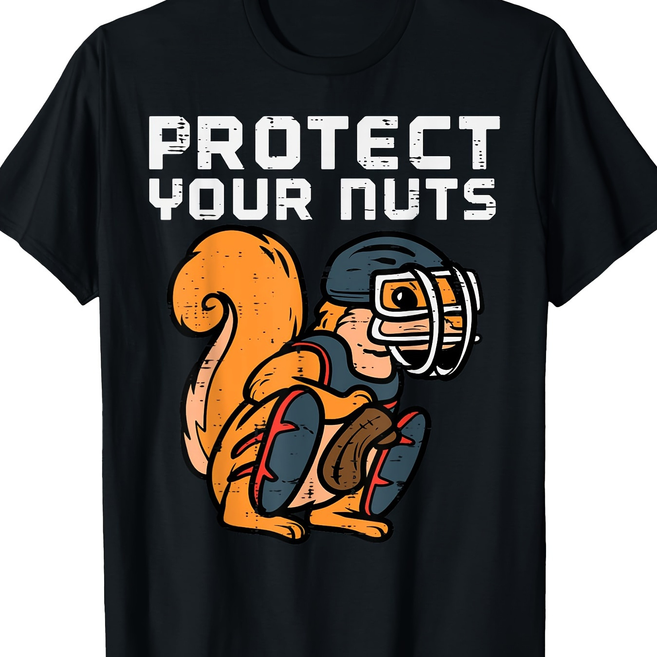 

Squirrel Baseball Catcher Protect Boys Men T-shirt - 220g