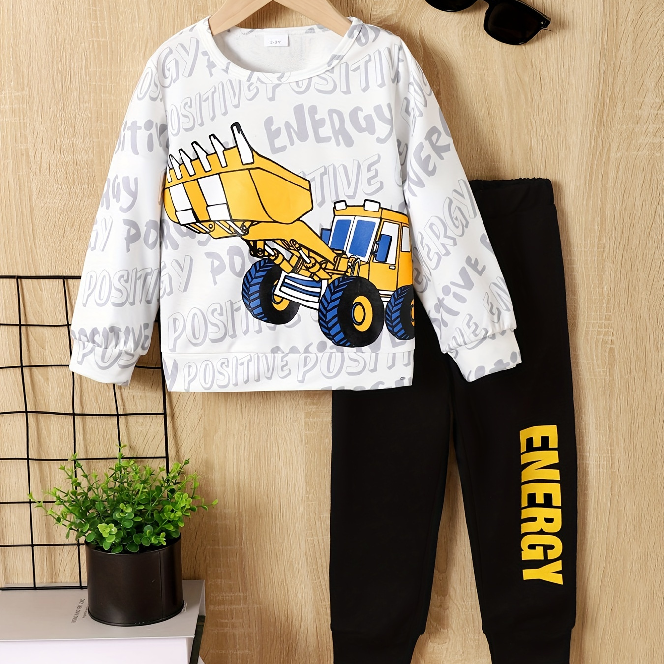 NautySaurs Bambini Tute per Ragazzi Felpe e Pantaloni Set Carino Manica Lunga Top Dinosauro Maglione e Pantaloni Della Tuta, Blu, 1 anno