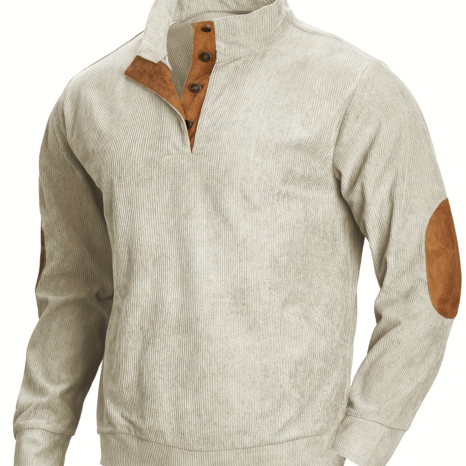 Stylish Men's Casual Lapel Shirt - Comfortable Button-up Long Sleeve ...