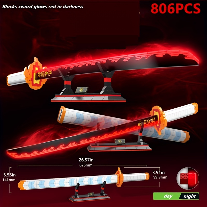 Creative White Broadsword Knife Weapon Bricks Model: An Anime Toy Gift For  Boys - Build & Play! - Temu