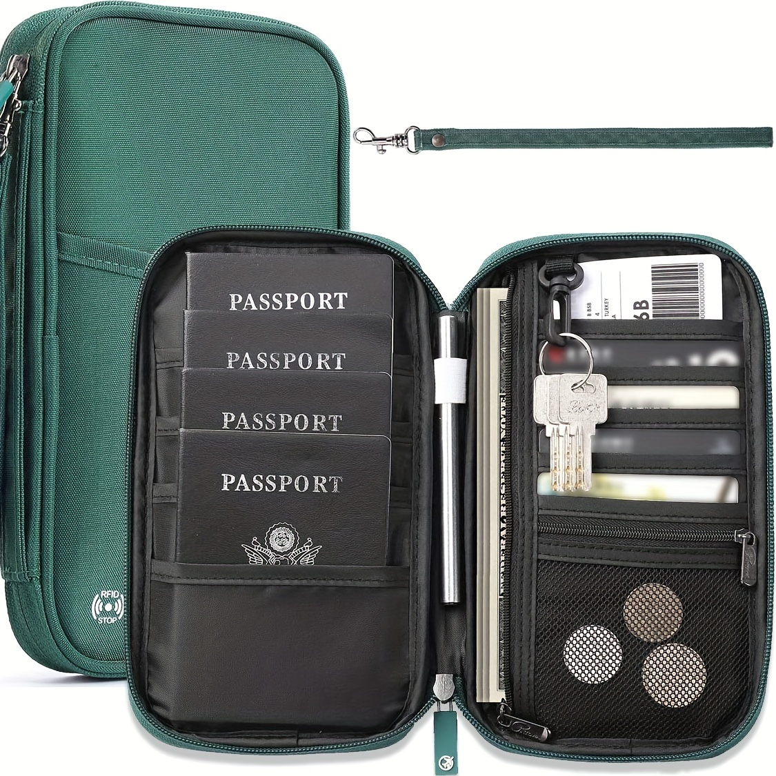 

Travel Passport Wallet, Family Passport Holder, Trip Document Organizer, Travel Accessories Document Bag Card Holder