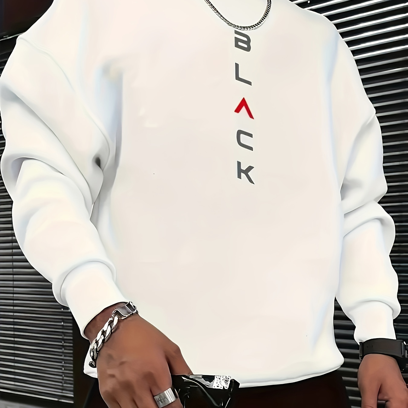 

Printed Sportswear, Long Sleeved Round , And Top, Men's Clothing