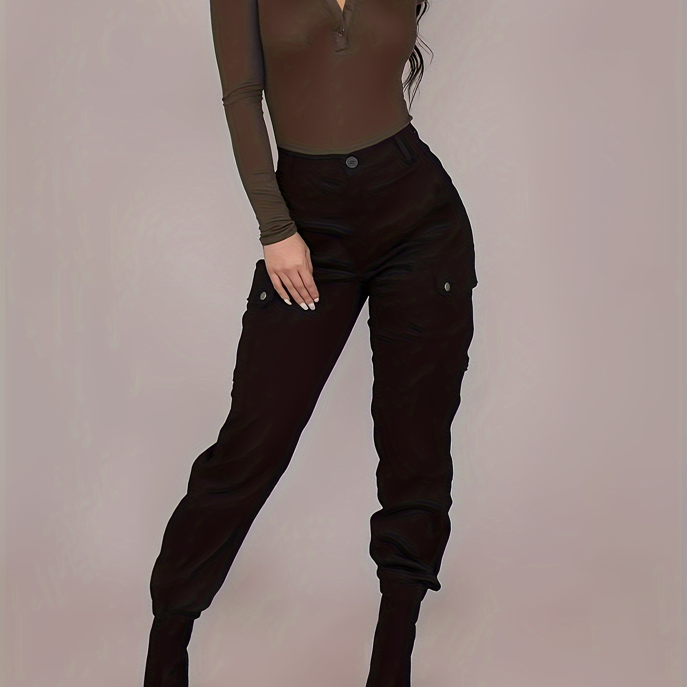 Drawstring Cropped Poplin Pants