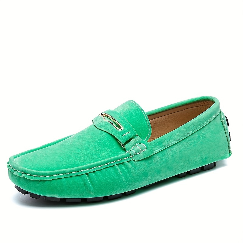 Mens Leather Penny Loafer Casual Lightweight Slip On Shoes Flat Shoes