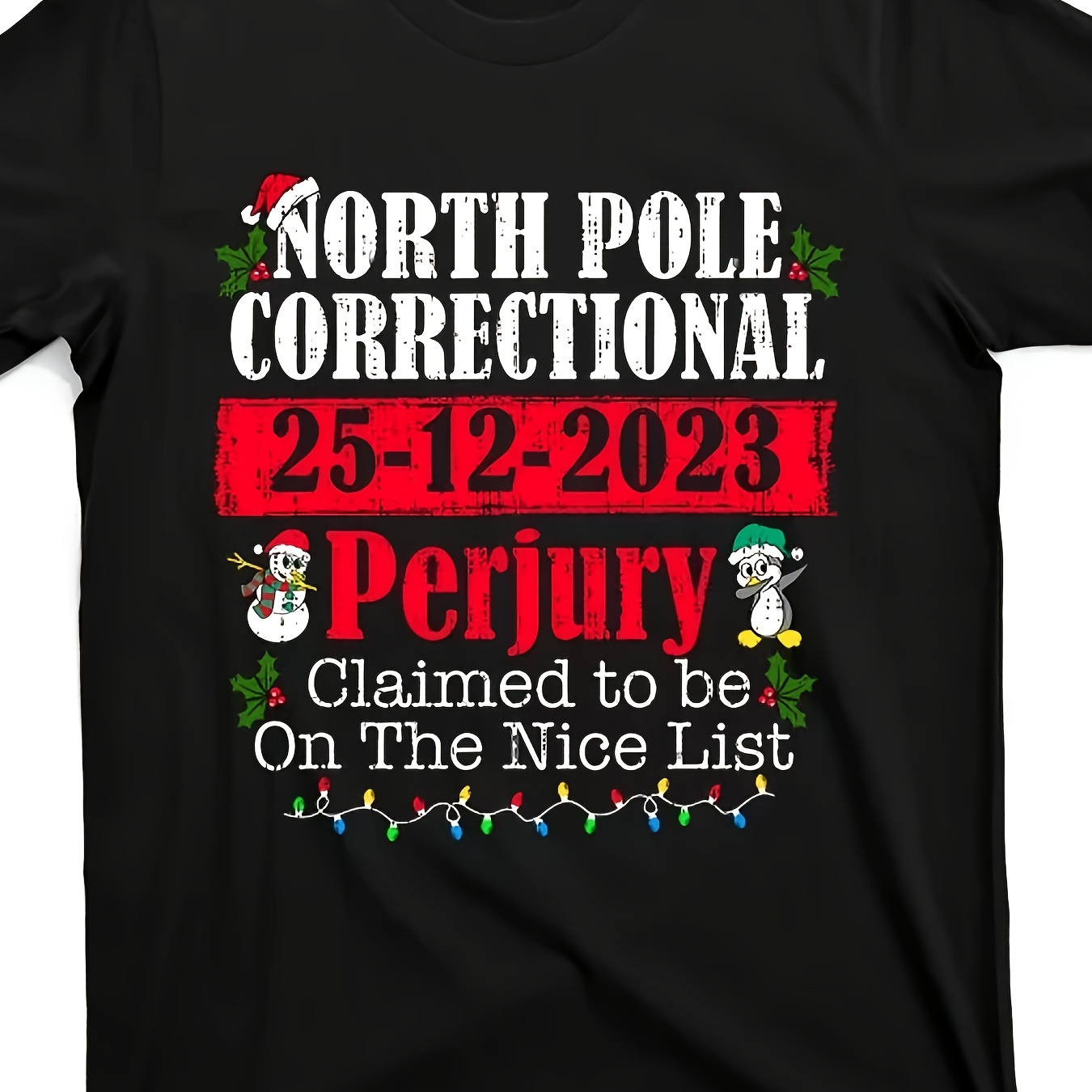 

Correctional Perjury Family Matching Christmas T-shirt