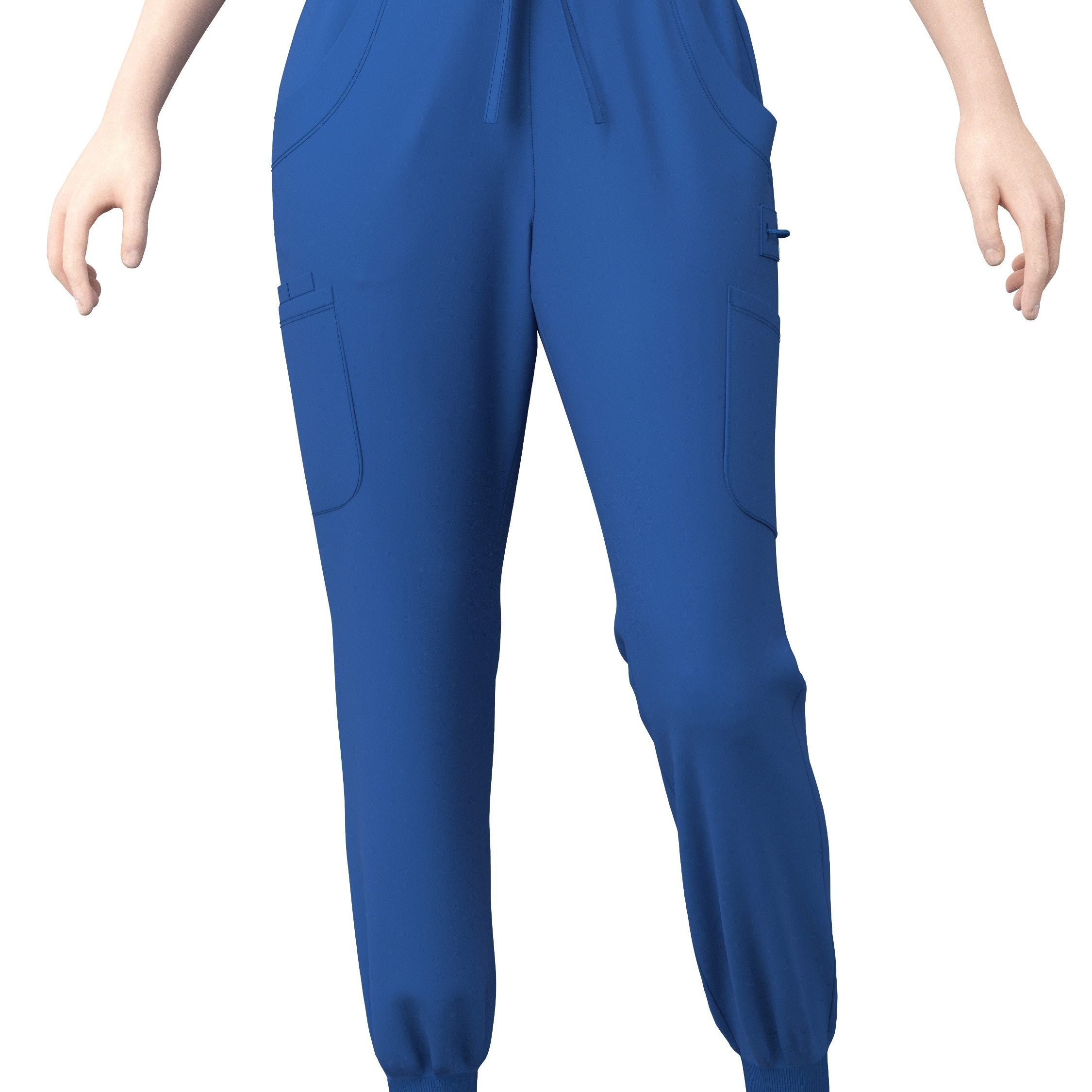 Stretch Rib Scrubs Jogger Pants Nurse Scrubs Uniforms Pants Women's