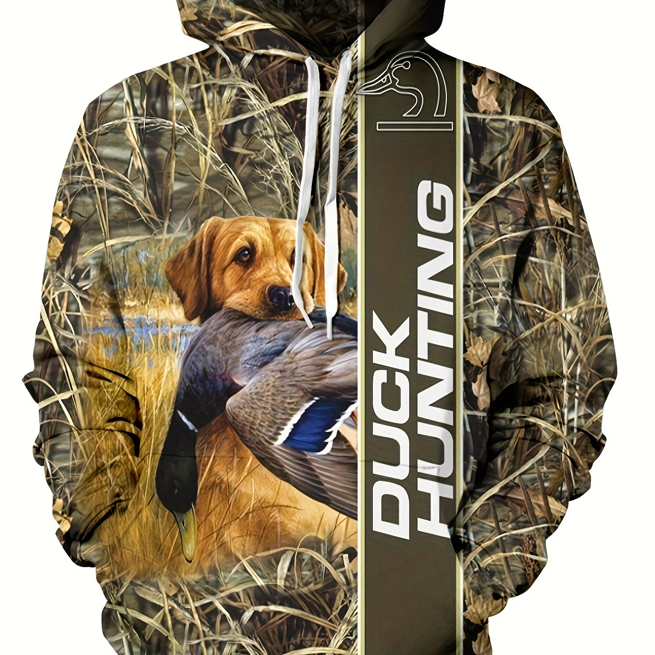 

Duck Hunting Print Hoodie, Cool Hoodies For Men, Men's Casual Graphic Design Hooded Sweatshirt Streetwear For Winter Fall, As Gifts