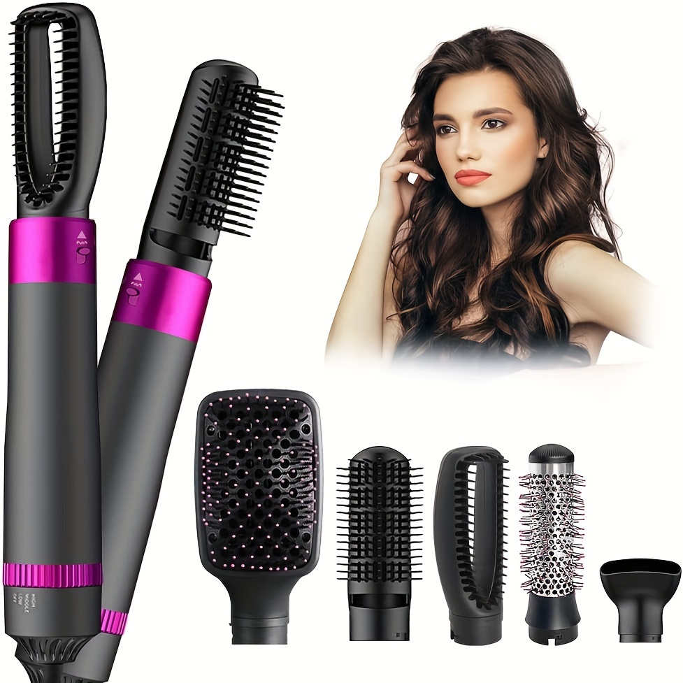 Hair Dryer Brush 5 In 1 Negative Ionic Hot Air Brush For Straightening  Curly Hair Styling Can Quickly Dry Wavy Hair Hot Air Comb | High-quality &  Affordable | Temu
