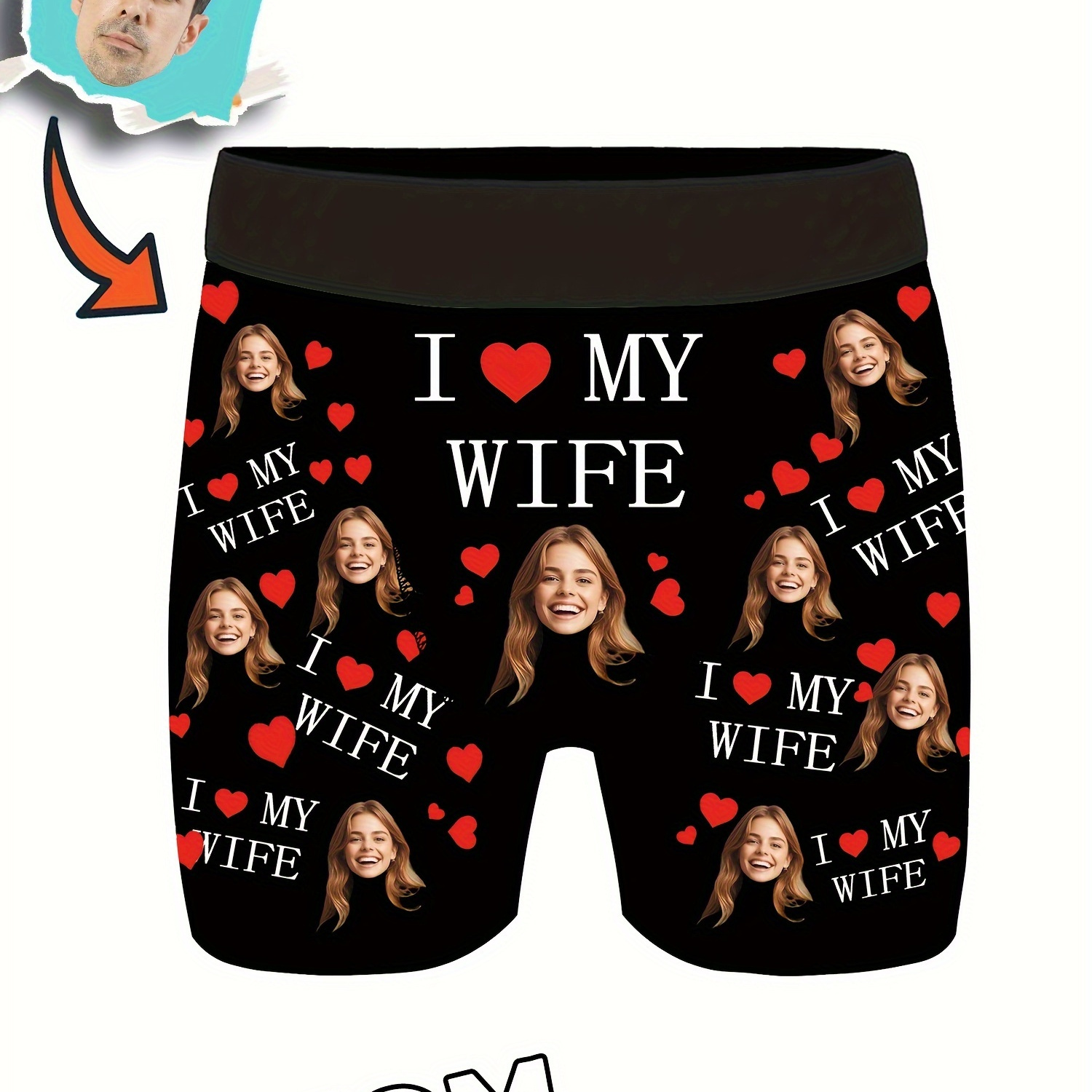 

1pc Briefs For Men, Personalized Polyester , Pattern, Novelty Gag For Dad/husband/